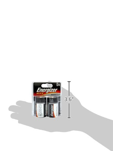 Energizer D Batteries, Premium D Cell Batteries Alkaline, 4 Count 4 Count (Pack of 1)