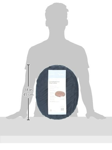 [Australia] - DMI Convoluted Foam Ring Donut Seat Cushion Pillow for Back Pain, Hemorrhoids and After Childbirth, 18 inch, Navy 