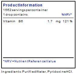 Metabolics B6 Pyridoxine Liquid | B6 Vitamins with No Added Ingredients (1.7mg Per Serving) | Convenient 100ml Bottle (1562 Servings) | Essential Vitamin B6 Liquid