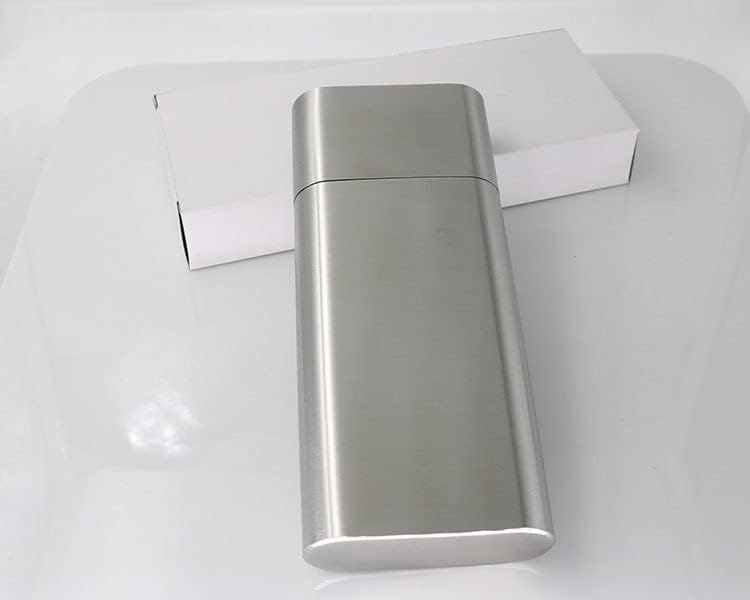 [Australia] - Stainless Steel 3-Finger Cigar Case Three-Fingers Cigar Tube Pocket 3 Cigar Holder (Brushed) Brushed 