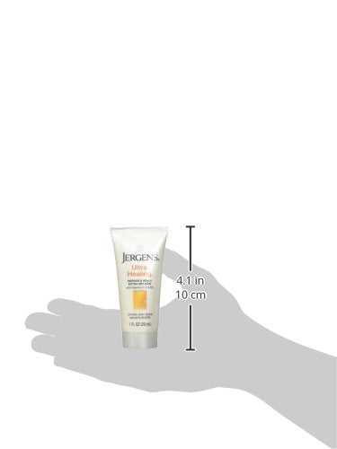 Jergens Ultra Healing Lotion, Hand and Body, Dry Skin Travel Size Moisturizer, for Absorption into Extra Dry Skin, Use After Washing Hands, 1 Ounce, with HYDRALUCENCE blend, Vitamins C, E, B5 1 Fl Oz (Pack of 1)
