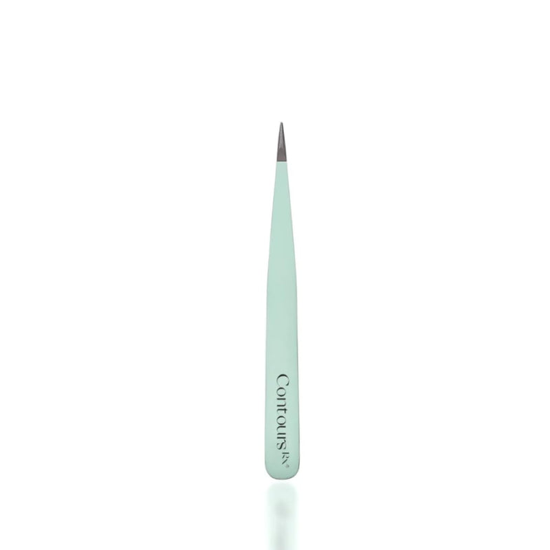 Contours Rx Precision Tweezers – Needle Nose Stainless Steel Tweezer for Lids by Design Placement, Eyebrow Grooming & Lash Application – TSA-Approved, 4 inch 4in.