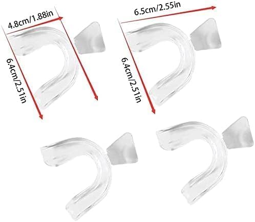 4 Pcs Transparent Mouth Guard Silicone Grinding Guard Teeth Whitening Tray Sleeping Gum Shield for Sports Bruxism Bite Guard,Teeth Grinding Guards Oral Care