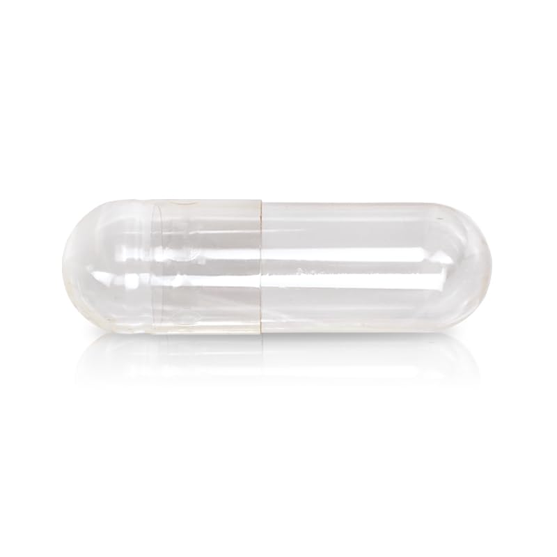 Vegetarian Empty Clear Capsules - Size 00-1000 Count - Vegan Plant Based Capsule Compatible with Capsule Filling Machine (Transparent)