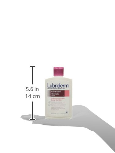 Lubriderm Advanced Therapy Moisturizing Lotion with Vitamins E and B5, Deep Hydration for Extra Dry Skin, Non-Greasy Formula, 6 fl. oz 6 Fl Oz (Pack of 1)