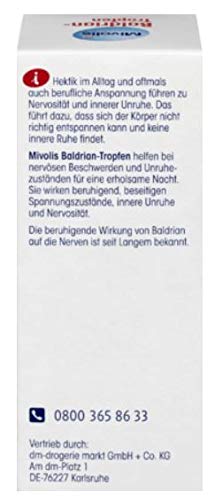 Mivolis Valerian Drops - For Sleep and Nerves - Herbal Medicine - 100 ml
