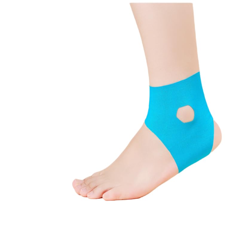 IEADEN Precut Kinesiology Tape, 20 Pcs - Ankle Support & Stability, Ankle Pain Relief - Waterproof & Elastic, Breathable Hypoallergenic Latex-Free Tape, Blue