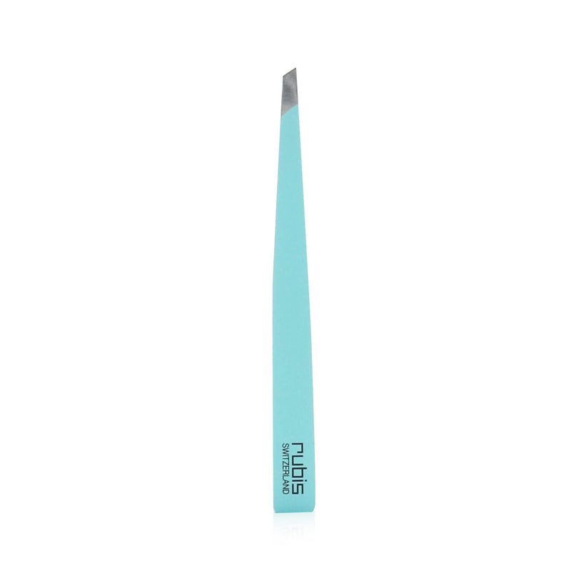 Rubis Tweezer Slanted Tip Stainless Steel Satin Blue