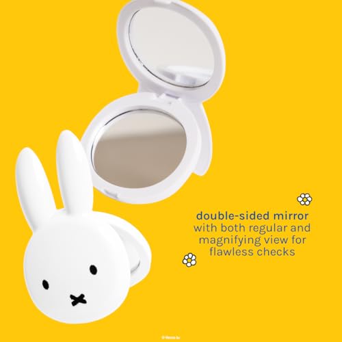 The Crème Shop Miffy Bestsellers Set Miffy Makeup Bag, Compact Mirror and Tinted Lip Balm (Rare Rose)