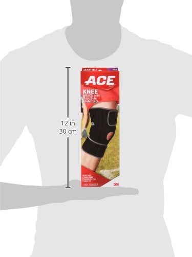 [Australia] - ACE Adjustable Knee Brace with Dual Side Stabilizers, Helps support weak, injured, arthritic or sore knee, One Size Fits Most 