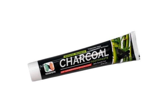 [Australia] - Ninon Charcoal Toothpaste (6.5oz) 2 Pack- 100% Fluoride Free - No Saccharin - No Paraben - Vegetable Base 