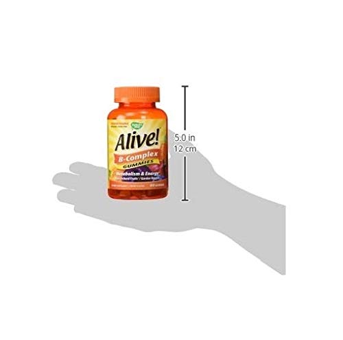 Nature's Way Alive! Vitamin B Complex Gummies,Cellular Energy Support*,8 B-Vitamins,Vegetarian,Mango Flavored,(Packaging May Vary),60 Count (Pack of 2) 60 Count (Pack of 2)