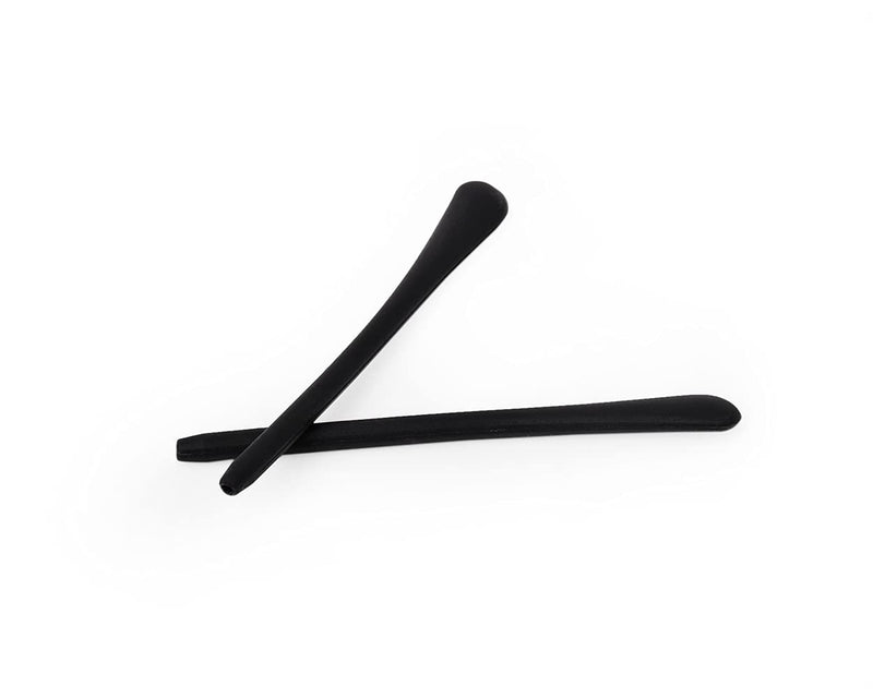[Australia] - DS. DISTINCTIVE STYLE Eyeglass Metal Frame End Tips 6 Pairs Silicone Ear Sock Pieces Tubes Anti-slip Replacement Glasses Ear Cushion for Thin Metal Eyeglass Legs - Black 