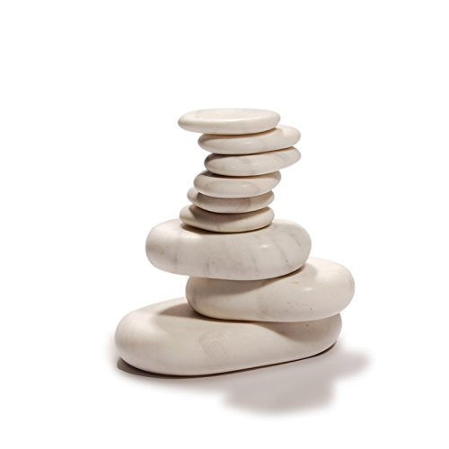 [Australia] - Master Massage 9piece Cold Stone Set Cool White Marble Package, 1count 