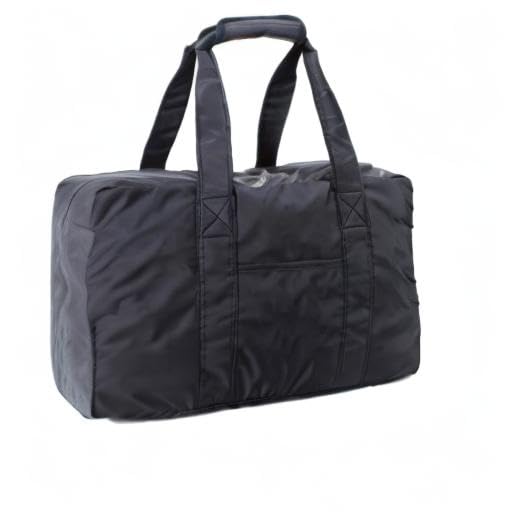 folding leisure trave duffel tote bag zipper nylon waterproof bag Lightweight Duffle Bags For Women & Men Black/174