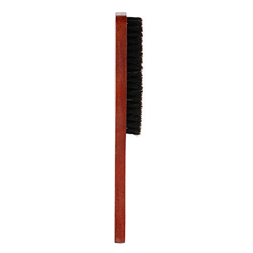[Australia] - Qkiss Natural Hair Beard Brush, Wood Handle Men Professional Facial Shaving Beard Brush Beard Comb, Mustache Cleaning Beard Care Hairdresser Salon Equipment Tool 