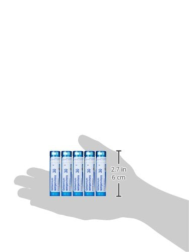 Boiron Gelsemium Sempervirens 30C (Pack of 5), Homeopathic Medicine for Stage Fright, Apprehension and Fever,5 Count (Pack of 1)