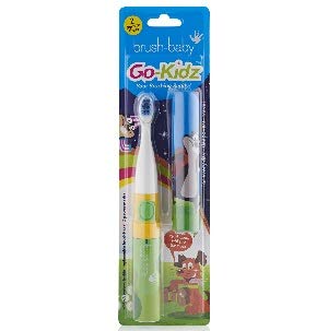 Brush-Baby Go-Kidz Electric Travel Toothbrush for Ages 3+ Years - Mikey