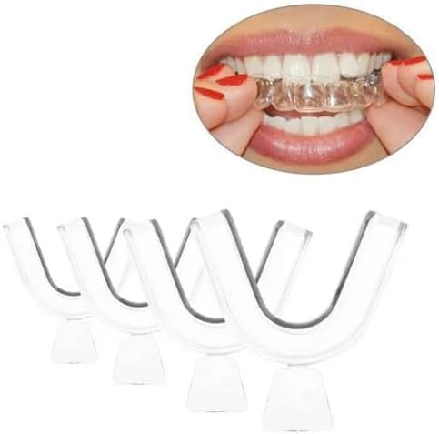 [Australia] - 4Pcs Transparent Mouth Guard Silicone Grinding Guard Teeth,Bleaching Trays,Whitening Tray Sleeping Gum Shield for Sports Bruxism Bite Guard Easy to Use,Teeth Grinding Guards,Health Oral Care 