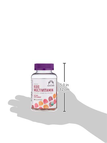 Amazon Brand - Mama Bear Organic Kids Multivitamin Gummies, Berry, Cherry & Orange, 60 Count, 1 Month Supply (Packaging May Vary) 60 Count (Pack of 1)