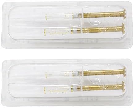 Opalescence 45% Syringes Teeth Whitening Gel - with PF - (4 Syringes) Refill Kit Carbamide Peroxide. Made by Ultradent, in Mint Flavor. Tooth Whitening 5359-2 4 Syringes Gold