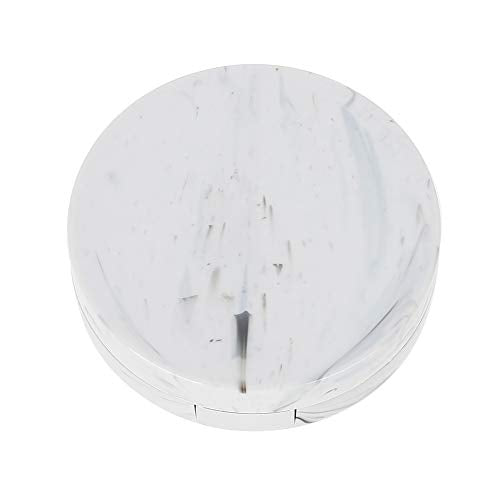 [Australia] - Sonew Portable Plastic Marble Eye Contact Lens Case Set Includes (4 Colors) White 