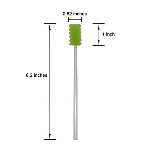 [Australia] - Treated Oral Swabs with Dentifrice- Flavored Dental Swabs Individually Wrapped Fruit Green Tooth Shape for Oral Cavity Cleaning Sponge Swab, Box of 100 Counts 100 Count (Pack of 1) 