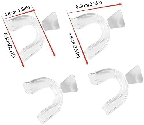 [Australia] - 4Pcs Transparent Mouth Guard Silicone Grinding Guard Teeth,Bleaching Trays,Whitening Tray Sleeping Gum Shield for Sports Bruxism Bite Guard Easy to Use,Teeth Grinding Guards,Health Oral Care 