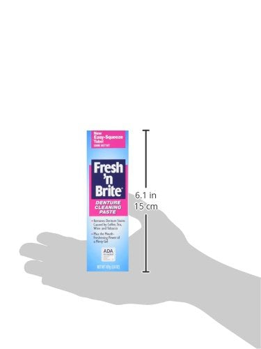 [Australia] - Fresh 'n Brite Denture Cleaning Paste For Dentures, Removable Partial Dentures, Retainers, Mouthguards, Nightguards, Fast Stain Removal, pack of 3, 3.8 oz Tubes 