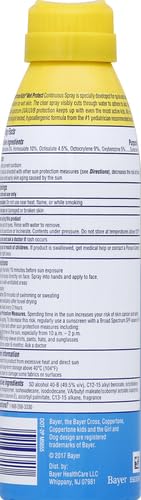 [Australia] - Coppertone Kids Sunscreen Spray SPF 50, Water Resistant Spray Sunscreen for Kids, Pediatrician Recommended Sunscreen Brand, Bulk Sunscreen SPF 50, 5.5 Oz Bottle, Pack of 3 