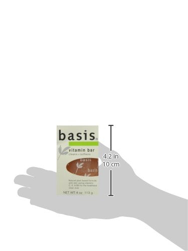 Basis Vitamin Bar Soap - Body Wash Bar Cleans and Softens with Vitamin C, E, and B5 - 4 oz. Bar natural plant 4 Ounce (Pack of 1)