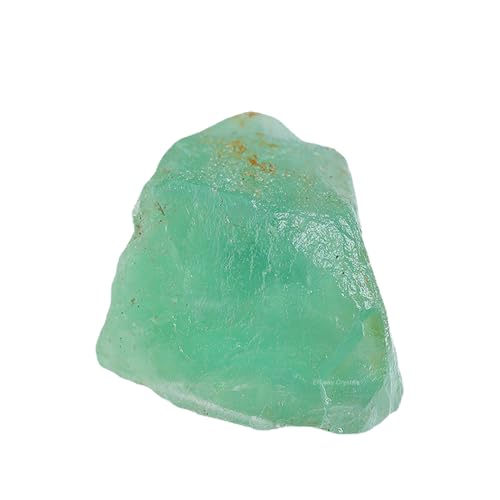 Erliway 1 Pc 0.15-0.22 lb Green Fluorite Raw Stone for Tumbling, 2-3''