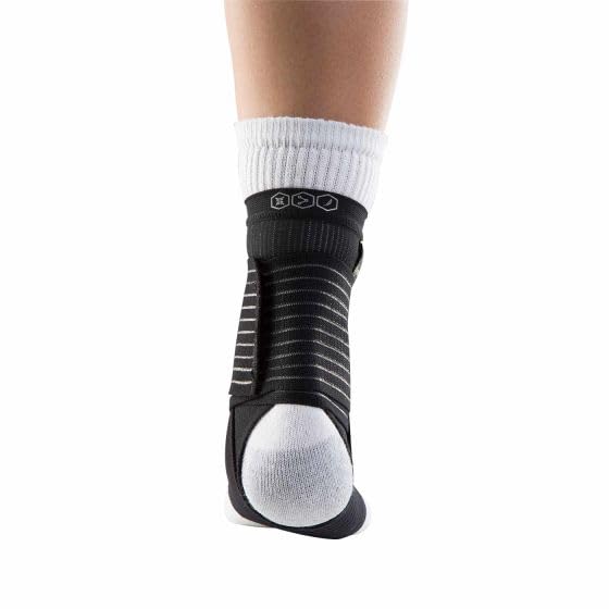 DonJoy Performance Figure 8 Ankle Sleeve with Straps for Moderate Support - Ankle Sprains, Strains, Inflammation, Swelling, Pain - Small