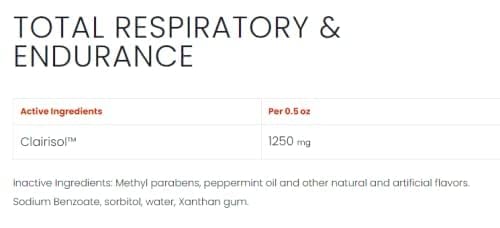 Total Respiratory & Endurance Syringe for Horses, Equine Vitamin & Supplements, Veterinary Supplies, with Clairisol, Methyl Parabens, Peppermint Oil & Sodium Benzoate 1/2 oz, 1-Pack 1 Pack, 1/2 oz Syringe - PawsPlanet Australia