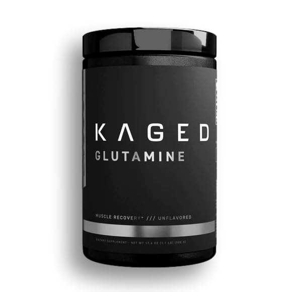 [Australia] - Kaged MUSCLE, L-Glutamine Powder 500 Gram, Vegan, Support Muscle Recovery, Post Workout, Glutamine, Banned-Substance Free, Unflavored, 100 Servings 