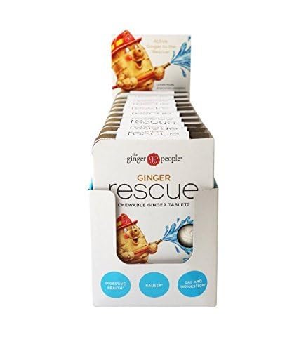 [Australia] - The Ginger People Ginger Rescue® Chewable Tablets Drug Free Digestive Health, 5.5 oz Chewable Tablets, Strong Ginger Flavor, 0.55 Oz, 10 Count Caddy (240 Tablets) 