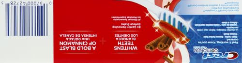 Crest Whitening Expressions Fluoride Anticavity Toothpaste, Cinnamon Rush, 6 oz 6 Ounce (Pack of 1)