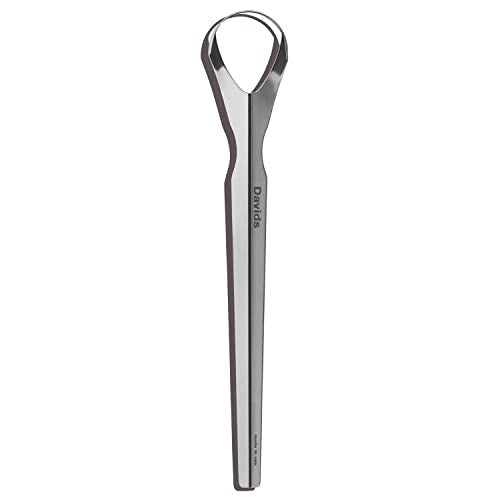 [Australia] - Davids 100% Medical Grade Stainless Steel Professional Tongue Scraper, Made in USA 