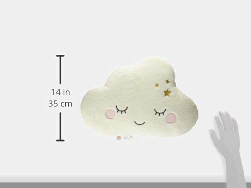 [Australia] - Little Love by NoJo - Plush Cloud Shaped Decorative Pillow, Decorative Nursery Pillow, Playroom Décor, Cute Throw Pillows, White, 1 Count (Pack of 1) Cloud - White 1 Count (Pack of 1) 