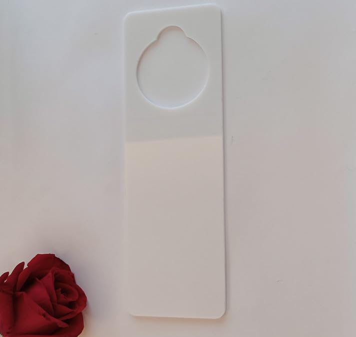[Australia] - 5pcs of Door Hanging Hangers Blank Signs,DIY Blank Door Knob Signs for Painting, DIY Craft, Home, Office Hotel Decoration,Business Use, Arts and Crafts (White) White 