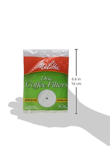 [Australia] - Melitta 3.5 Percolator Disc Coffee Filters, White, 100 Count 100 Count (Pack of 1) Disc Filter 