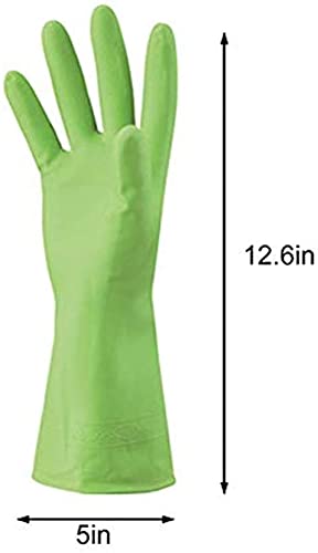 [Australia] - Dishwashing Rubber Gloves for Cleaning – 4 Pairs Household Gloves Including Blue, Pink, Green and Red, Non Latex and Fit Your Hands Well, Great Kitchen Tools 