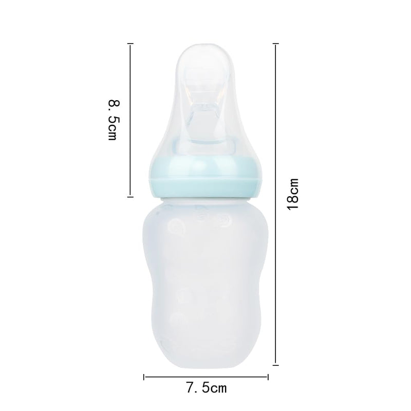 Squeeze Feeding Kit with Straw Spoon 180ml Flow Control Cup for Thick Liquids Adjustable Flow Silicone Bottle Medical Feeding Cup for Elderly, Disabled Adults Home Caregivers