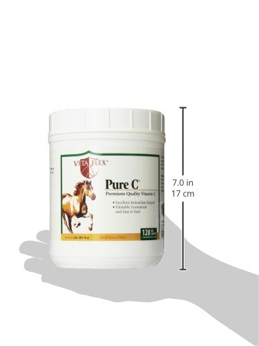 Vita Flex Pro Pure C Antioxidant Supplement, 2 lb, 128-Day Supply | Premium Quality Horse Vitamin C Supplement, Collagen Support for Horses, Antioxidant and Connective Tissue Support