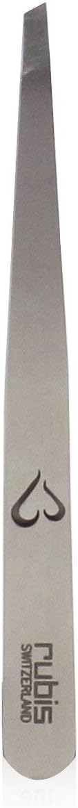 Rubis Switzerland Classic Slant Tip With Heart Tweezer 1K102H
