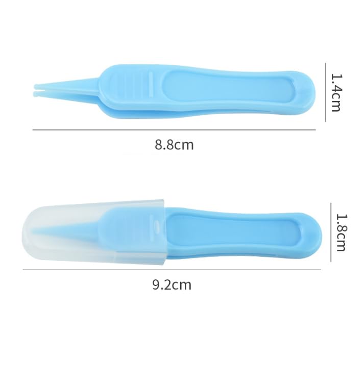 [Australia] - 6 PCS Infant Nose Cleaning Tweezer Plastic Round Head Care Ear Nose Navel Clean Tool Nipper Plier Pincet Forceps for Kids Nose Cleaning Pick Nipper 
