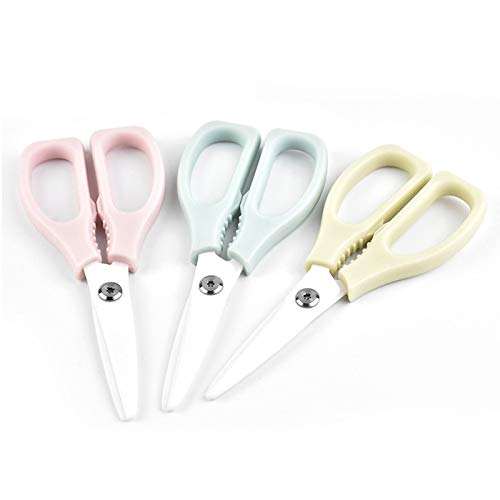 [Australia] - Ceramic Scissors,Healthy Baby Food Scissors with Cover Portable Shears (Pink) Pink 