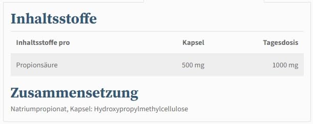[Australia] - NatuGena propionic acid 1000, sodium propionate, short-chain fatty acid, 1000 mg sodium propionate per daily dose, 120 capsules (2 month pack) 