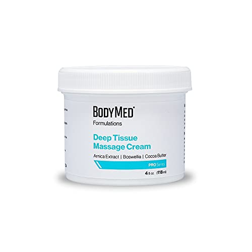 [Australia] - BodyMed Formulations Deep Tissue Massage Cream, 4 oz. – Fragrance-Free, All-Natural Cream for Massage Therapy – Formulated with Arnica Extract & Cocoa Butter – Hypoallergenic & Paraben Free 4 Fl Oz (Pack of 1) 
