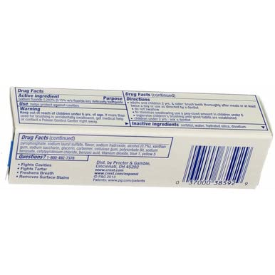 Crest Complete Whitening Plus Scope Minty Fresh Toothpaste, Travel Size, TSA Approved, 0.85 Ounce (Pack of 12) 0.85 Ounce (Pack of 12)